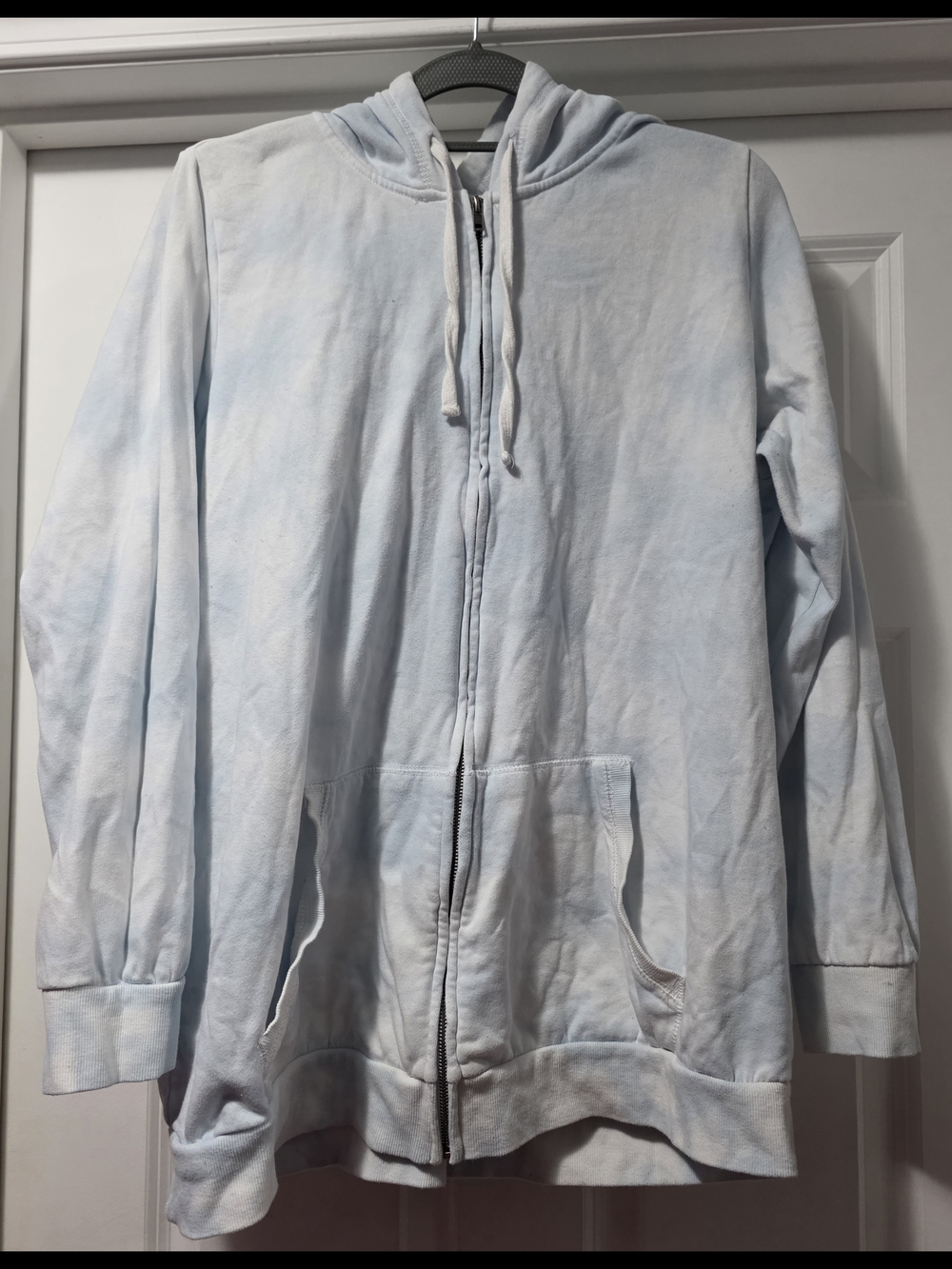 torrid Pale Blue Tie-Dye Zip Front Hoodie